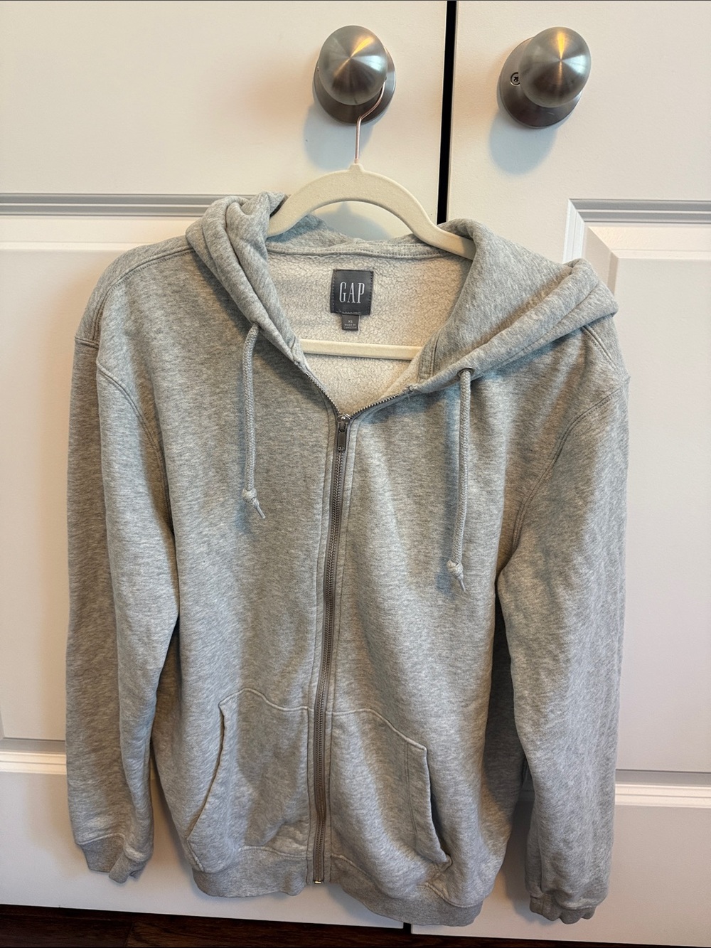GAP Men’s Heather Gray Full-Zip Hoodie